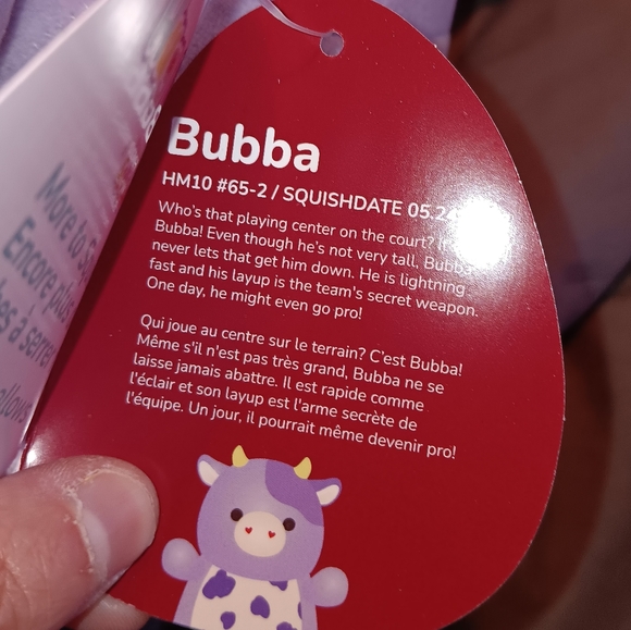 NWT Bubba the Cow 10” Squishmallow Hugmee Valentines Day 2024 HTF - Picture 4 of 4